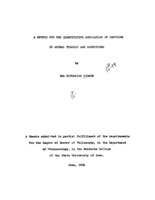 A method for the quantitative estimatiion of morphine in animal tissues and excretions