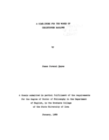A rime-index for the works of Christopher Marlowe