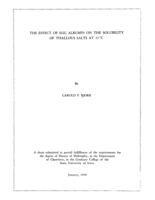 The effect of egg albumin on the solubility of thallous salts at 25° C