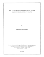 The x-ray crystallography of the system manganous chloride and water