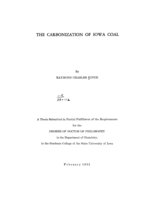 The carbonization of Iowa coal