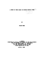 A study of beta brass in single crystal form