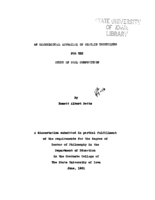 An experimental appraisal of certain techniques for the study of oral composition