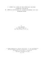 I. Effect of gases on the optically excited cadmium I spectrum: II. Optical excitation of cadmium hydride and zinc hydride bands