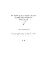 The specific heats of benzoic acid, and naphthalene, at very low temperatures
