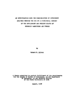 An investigation into the possibilities of investment analysis through the use of a statistical summary of the development and present status of economic magnitudes and forces
