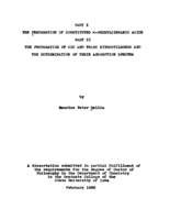 Part I. The preparation of substituted [alpha]- phenylcinnamic acids: Part II. The preparation of cis and trans nitrostilbenes and the determination of their absorption spectra