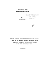 An analytical study of Shelley's versification