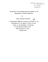 The relation of the Swedish-American newspaper to the assimilation of Swedish immigrants