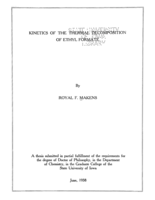 Kinetics of the thermal decomposition of ethyl formate