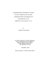 A comprehensive performance project in piano literature: with an essay comparing Sergei Rachmaninoff's two versions of his Sonata in B-flat minor, op. 36
