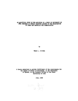 An analytical study of the abilities of a group of University of Iowa freshmen in certain selected aspects of the organization of ideas and materials for communication