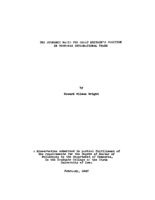 The economic basis for Great Britain's position in post-war international trade
