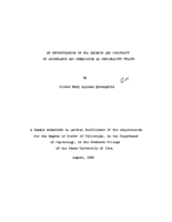 An investigation of the genesis and constancy of ascendance and submission as personality traits