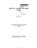 Municipal planning and zoning in Iowa