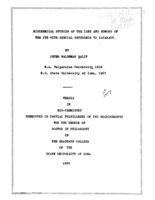 Biochemical studies of the lens and humors of the eye with special reference to cataract