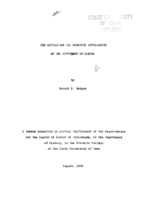 The settlement and economic development of the Territory of Dakota