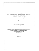 The identification of substances from an organic trade waste