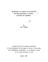 The maturation of certain visual functions and their relationship to success in reading and arithmetic