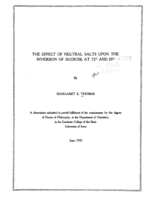 The effect of neutral salts upon the inversion of sucrose at 25° and 35°