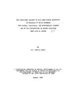 The scholastic ability of Iowa high school graduates in relation to their intended educational, vocational, and professional careers and to the institutions of higher education they plan to attend