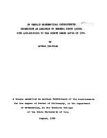 On certain mathematical developments underlying an analysis of general death rates: with applications to the county death rates of Iowa