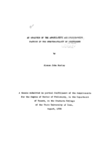 An analysis of the associative and predisposing factors in the symptomatology of stuttering