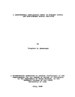 A longitudinal comparative study of nursery school and non-nursery school children