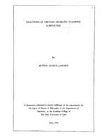 Reactions of certain aromatic fluorine compounds