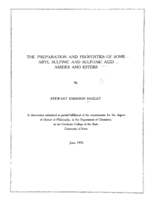 The preparation and properties of some aryl sulfinic and sulfonic acid amides and esters