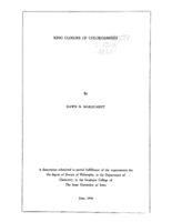Ring closure of chloroamines