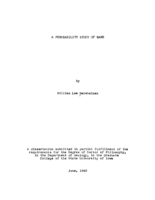 A permeability study of sand