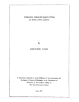 Carbamyl chloride derivatives as acylating agents