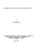 A semantic analysis of psychopathological language behavior