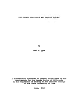 The French revolution and English reform