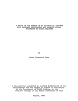 A study of the effect of an educational program upon language development and related mental functions in young children