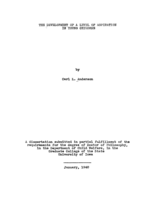 The development of a level of aspiration in young children