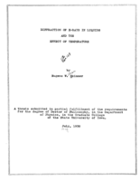 Diffraction of X-rays in liquids and the effect of temperature