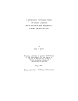 A comprehensive performance project in clarinet literature, and an edition of Georg Druschetzky's Clarinet concerto in E-flat