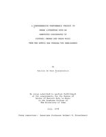 A comprehensive performance project in organ literature: with an annotated discography of historic organs and organ music from the Gothic era through the Renaissance