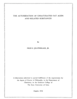 The autoxidation of unsaturated fat acids and related substances