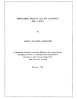 Streaming potentials of aqueous solutions