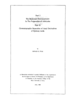 Part I. The Beckmann rearrangement in the preparation of aldehydes: Part II. Chromatographic separation of azoyl derivatives of hydroxy acids