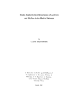 Studies related to the polymerization of acetylene and ethylene in the electric discharge