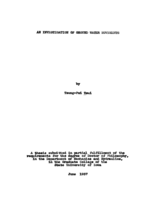 An investigation of ground water movements