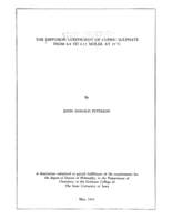 The diffusion coefficient of cupric sulphate from 0.0 to 0.35 molar at 25°C