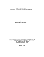 A study of the effect of preliminary skimming on reading comprehension