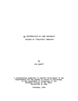 An investigation of some Rorschach indices of "Realistic" behavior