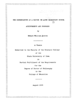 The kindergarten as a factor in later elementary school achievements and progress