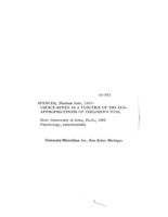 Choice-speed as a function of the sex-appropriateness of children's toys